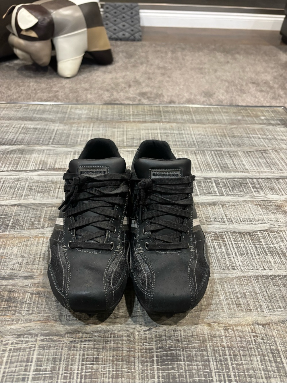 Skechers Men’s Black Slip-On Style Lace Sneakers
